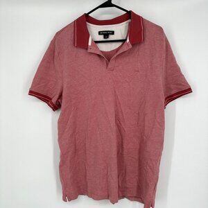 Michael Kors Shirt Men's Size L Polo‎ Red Short Sleeve